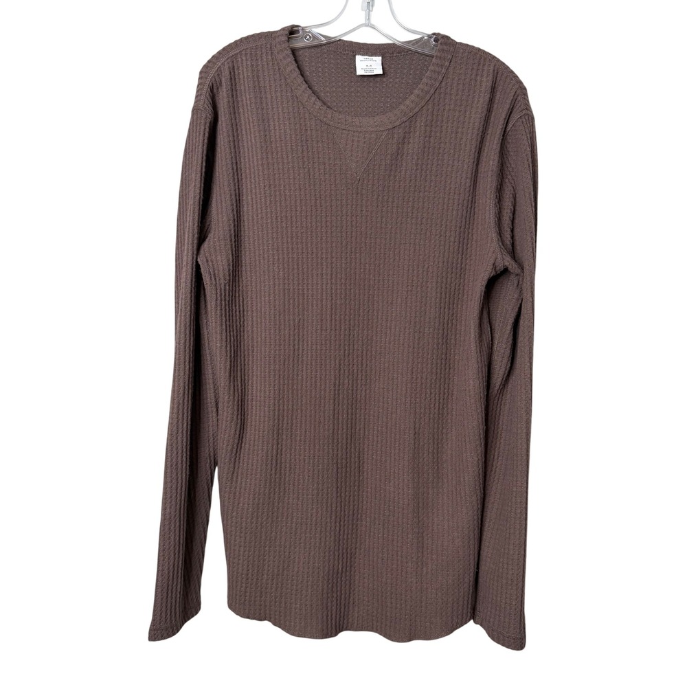UO Urban Outfitters Waffle Knit Tunic Womens M Brown Super Soft Long Sleeve Boho
